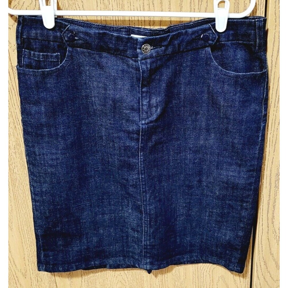 WITCHERY Women's Dark Blue Denim Pencil Skirt Size 12!!!